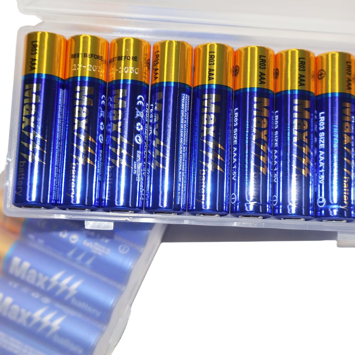Besia AAA Alkaline Batteries 10-Pack, 1.5V LR03 Triple A Battery with Long-Lasting Power & Leak-Proof Design, Includes Reusable Storage Case, Ideal for Remotes, Toys, and Household Devices
