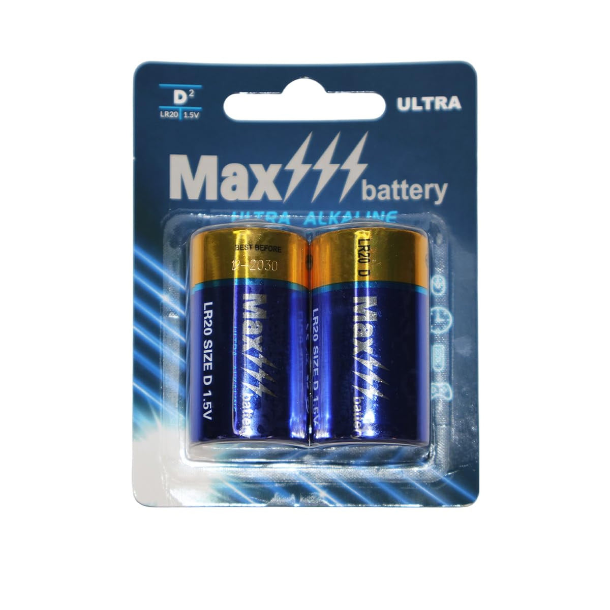 Besia LR20 D Batteries 2 Pack D Battery with Long-Lasting Power, Alkaline D Battery for Household and Office Device