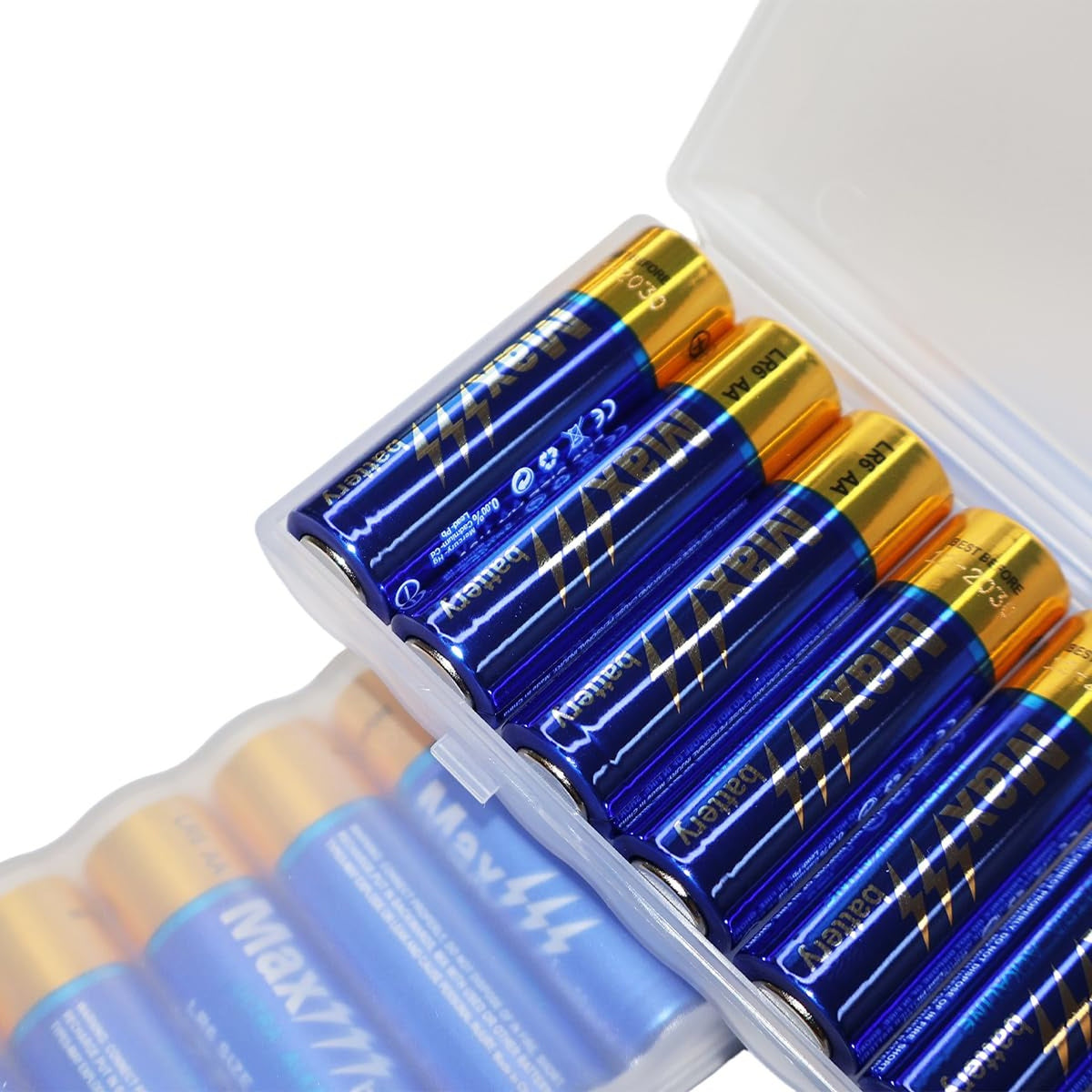 Besia AA Alkaline Batteries 10-Pack, 1.5V Double A LR6 Battery with Long-Lasting Power & Leak-Proof Design, Includes Reusable Storage Case, Ideal for Toys, Game Controllers, and Household Devices