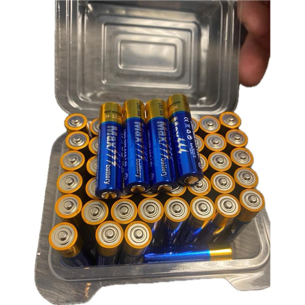 48 Count Max Battery Brand Ultra Alkaline AAA Batteries, 1.5 Voltage,10 Year Life time