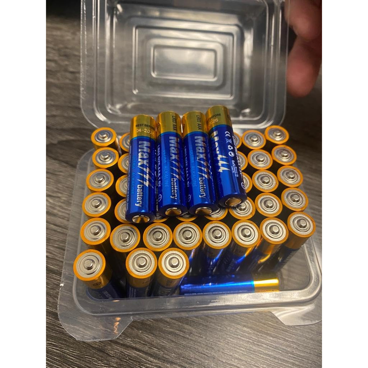 48 Count Max Battery Brand Ultra Alkaline AAA Batteries, 1.5 Voltage,10 Year Life time