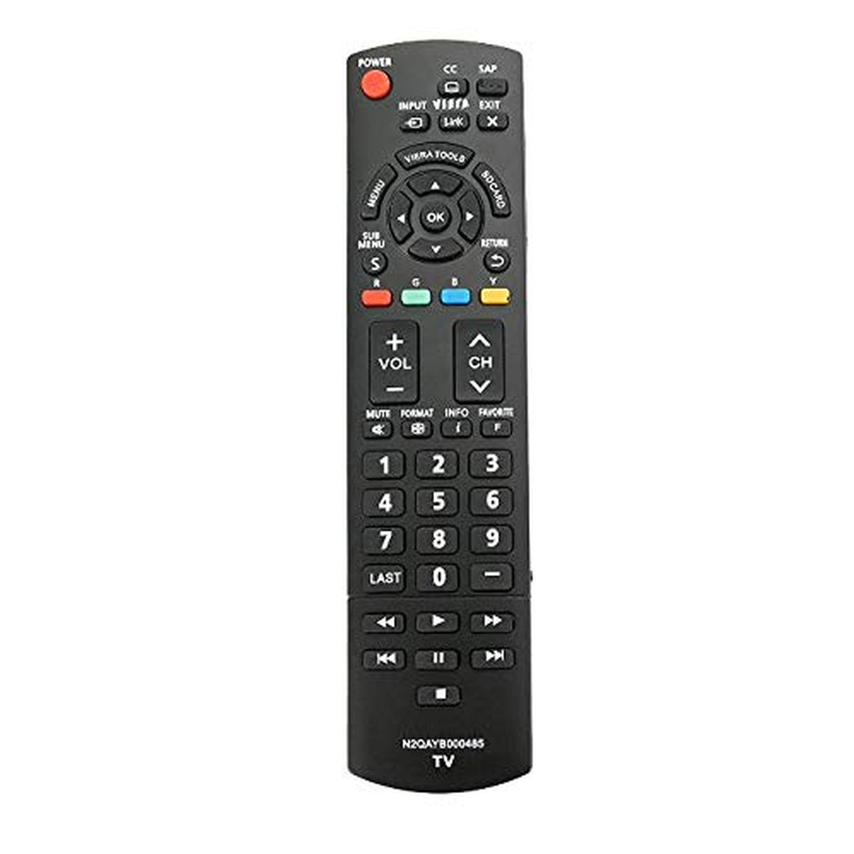 New N2QAYB000485 Replaced Remote fit for PANASONIC LED LCD Plasma TV TC-P50U2 TC-P50X2 TC-P54S2 TC-P58S2 TC-P65S2 TH-32LRU20 TH-37LRU20 TH-42LRU20 TC-42PX34 TH-32LRH30U TH-32LRU30 TH-42LRU50