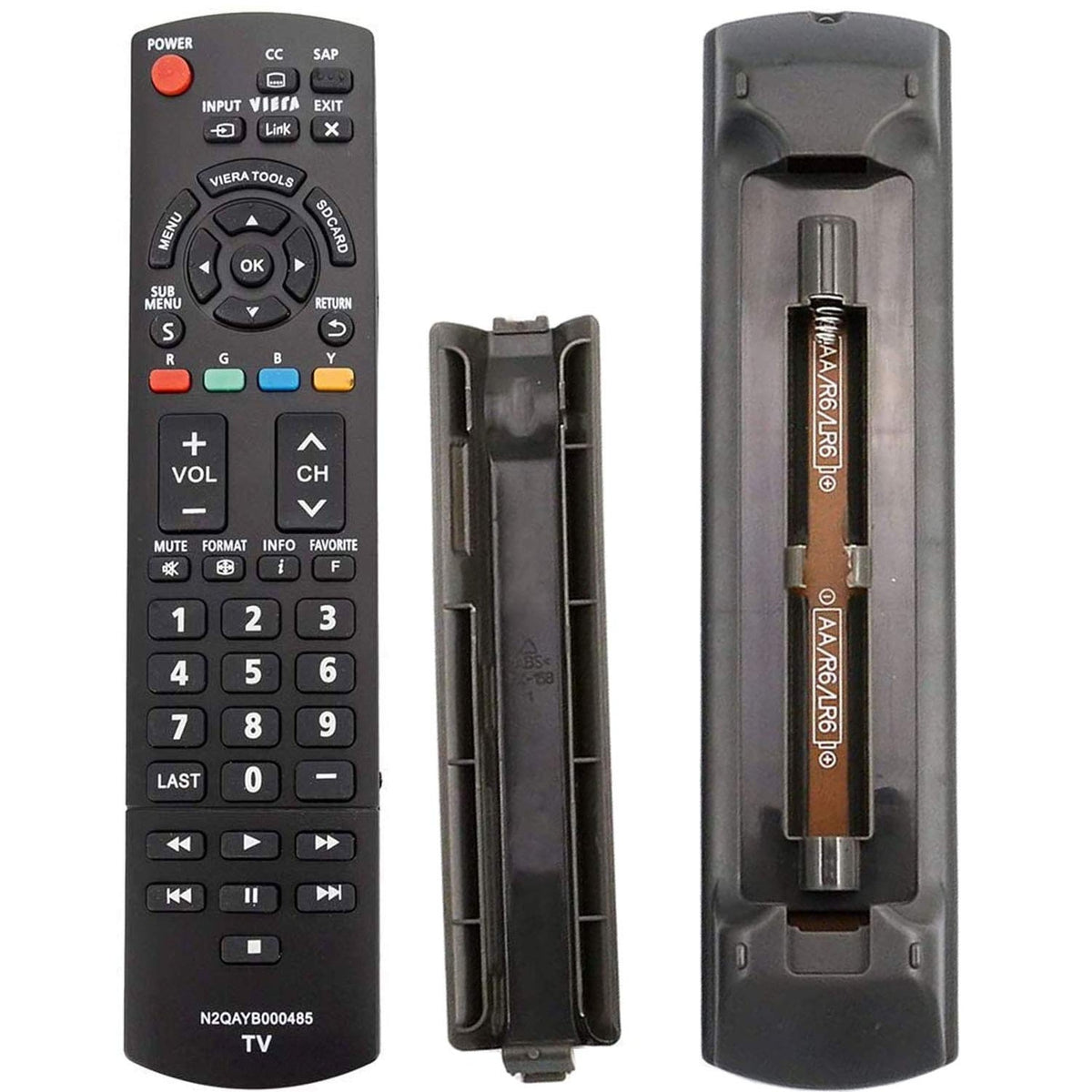 New N2QAYB000485 Replaced Remote fit for PANASONIC LED LCD Plasma TV TC-P50U2 TC-P50X2 TC-P54S2 TC-P58S2 TC-P65S2 TH-32LRU20 TH-37LRU20 TH-42LRU20 TC-42PX34 TH-32LRH30U TH-32LRU30 TH-42LRU50