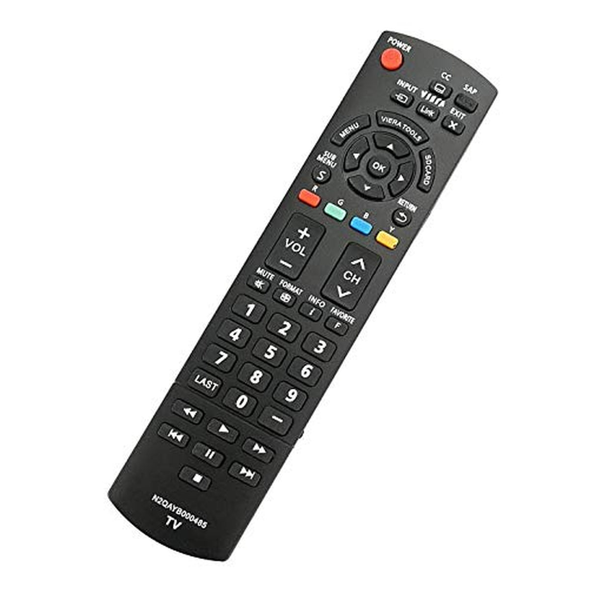 New N2QAYB000485 Replaced Remote fit for PANASONIC LED LCD Plasma TV TC-P50U2 TC-P50X2 TC-P54S2 TC-P58S2 TC-P65S2 TH-32LRU20 TH-37LRU20 TH-42LRU20 TC-42PX34 TH-32LRH30U TH-32LRU30 TH-42LRU50