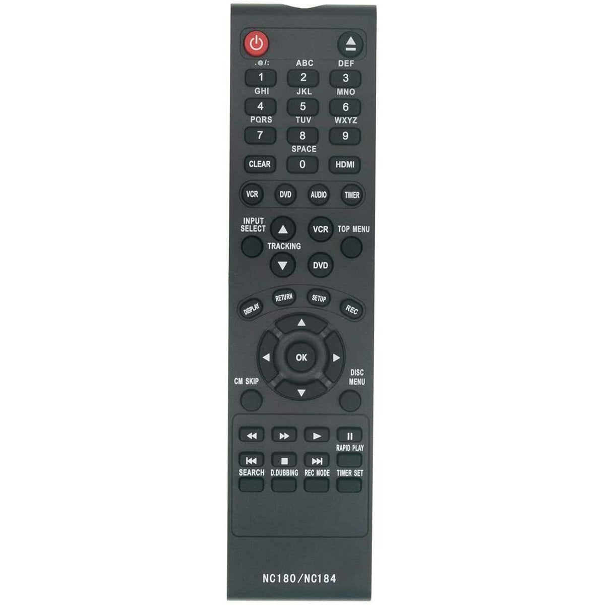 New NC180UH NC184UH Replace DVD VCR Combo Remote Control NC180 NC184 fit for Sanyo Funai DVDR Recorder FWZV475E FWZV475F ZV427FX4