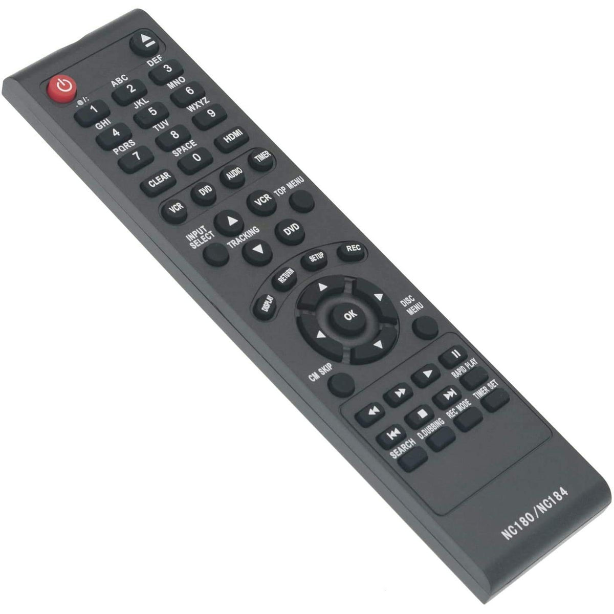 New NC180UH NC184UH Replace DVD VCR Combo Remote Control NC180 NC184 fit for Sanyo Funai DVDR Recorder FWZV475E FWZV475F ZV427FX4