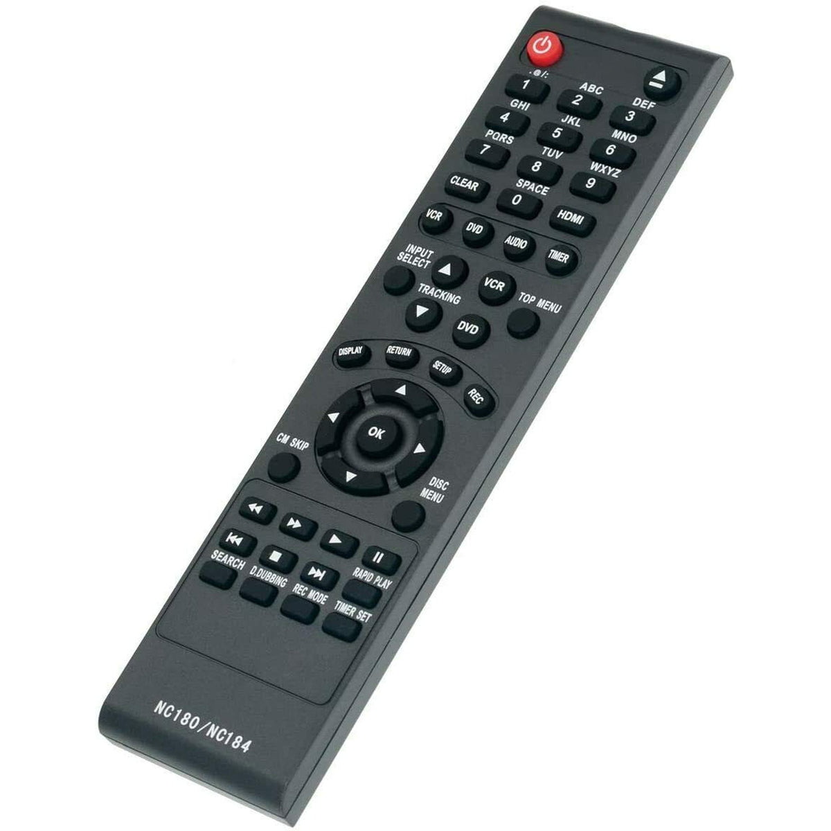 New NC180UH NC184UH Replace DVD VCR Combo Remote Control NC180 NC184 fit for Sanyo Funai DVDR Recorder FWZV475E FWZV475F ZV427FX4