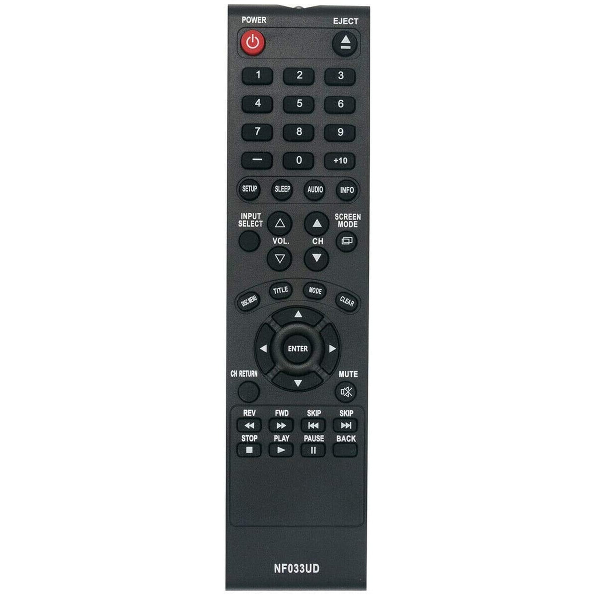 New NF033UD Replaced Remote Applicable for Sylvania Emerson TV DVD Player LD190SS1 LD190SS2 LD195SSX LD320SS1 LD320SS2 LD320SSX LD370SSX LD190EM1 LD190EM2 LD260EM2 LD320EM2 A9DF1UH