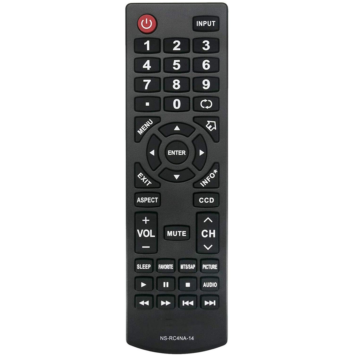 New Remote Control NS-RC4NA-16 for Insignia TV NS-48D510NA15 NS-19E310NA15 NS-24D510NA15