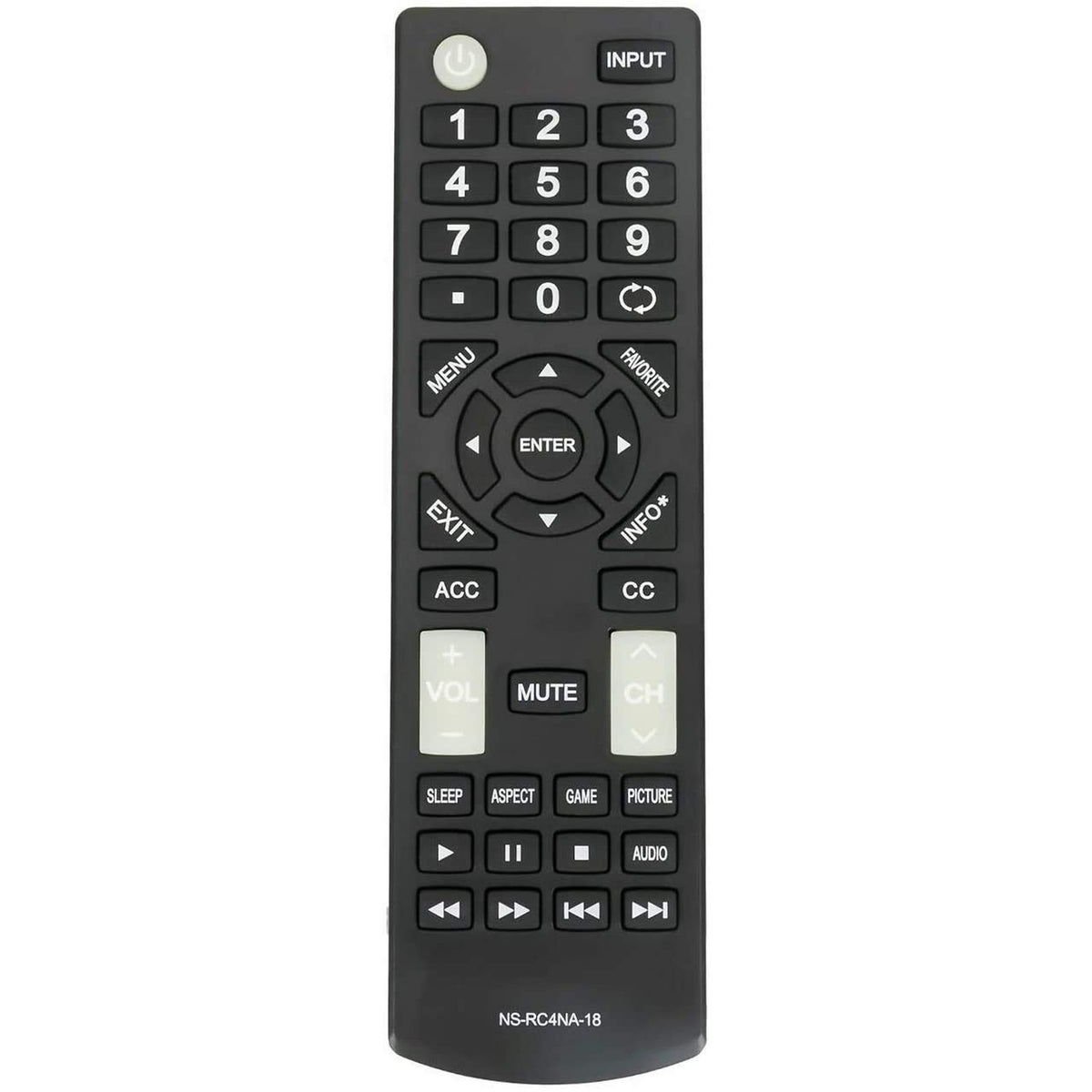 New NS-RC4NA-18 Remote Control fit for Insignia LCD/LED TV NS-22D420NA18 NS-32D220NA18 NS-32D311MX17 NS-32D311NA17 NS-40D420MX18 NS-40D420NA18 NS43D420NA18 NS-43D420NA18