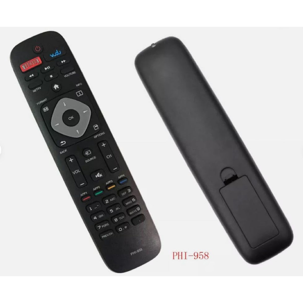 (2 Pack) New Replaced PHI-958 Remote Control for Philips Smart TV URMT39JHG003 YKF340001