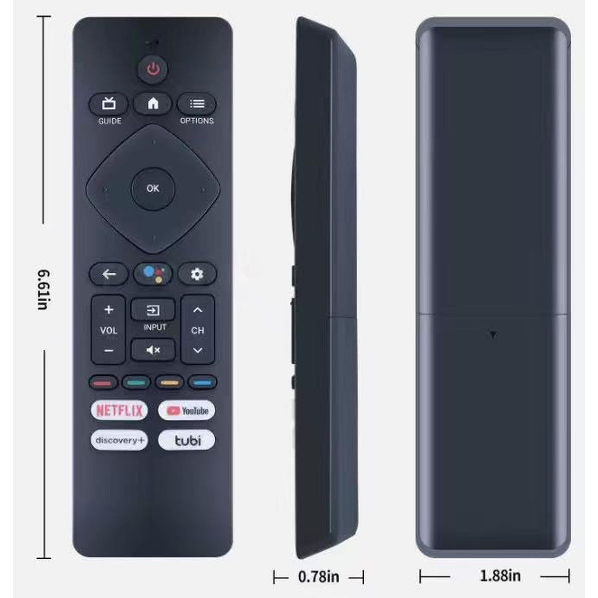 Besia Remote Control for Philips Google TV, Compatible for Philips Google TV 43PUL7672/F7 50PUL7552/F7 50PUL7672/F7 55PUL7672/F7 55PUL7552/F7 643PUL7652/F7 65PUL7552 65PUL7672/F7 (No Voice Function)