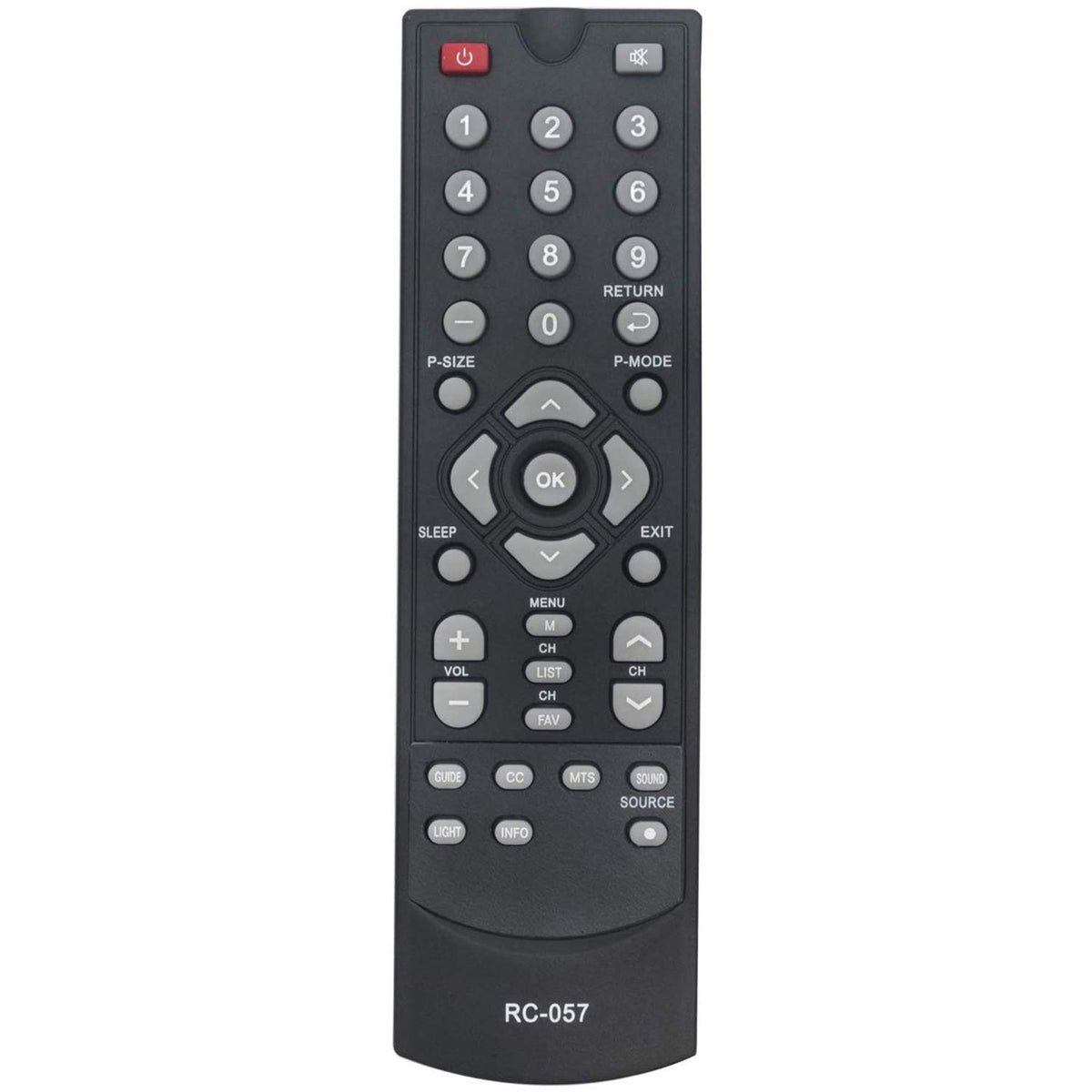 New RC-057 Replacement Remote for Coby TV LEDVD1596 TFTV2425 LEDTV3226 LEDTV5536