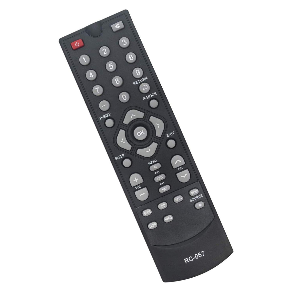 New RC-057 Replacement Remote for Coby TV LEDVD1596 TFTV2425 LEDTV3226 LEDTV5536