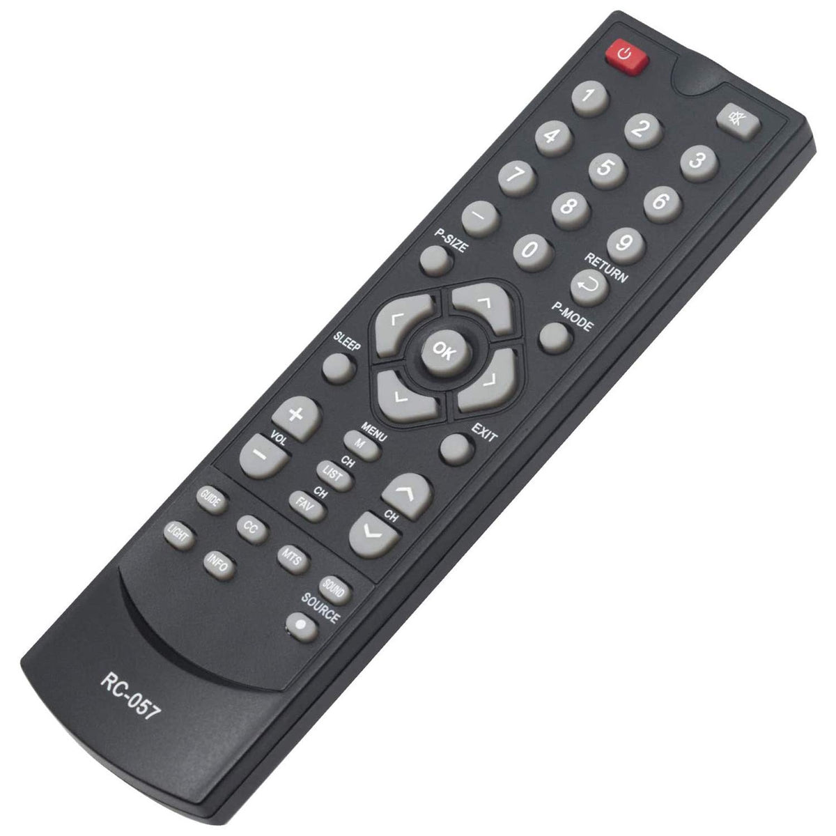 New RC-057 Replacement Remote for Coby TV LEDVD1596 TFTV2425 LEDTV3226 LEDTV5536