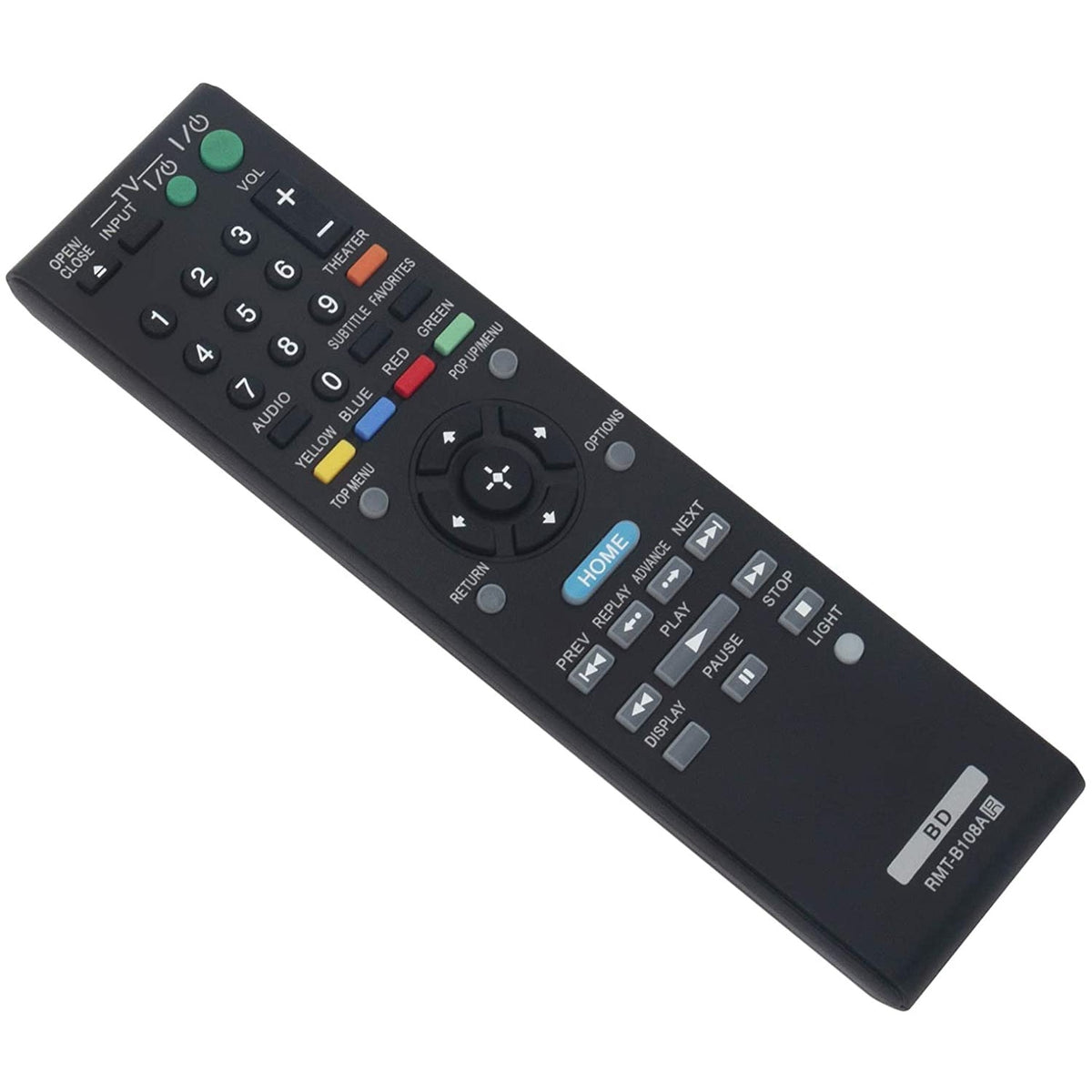 RMT-B108A Replacement Remote for Sony Blu-ray DVD Player BDP-BX37 BDP-S370 BDP-S770 BDP-S1700ES