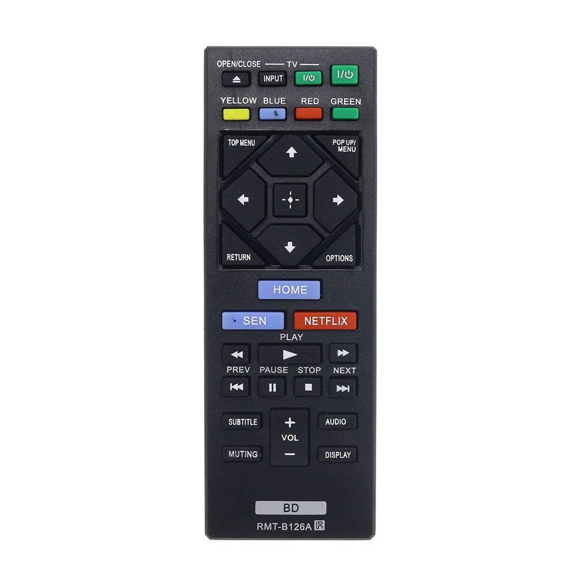 New RMT-B126A Remote Control Replacement for Sony Blu-Ray Disc DVD Player BDPBX120 BDPBX320 BDPBX520 BDPBX620 BDPS1200 BDPS2100 BDPS2200 BDPS3200 BDPS5200D BDPS6200