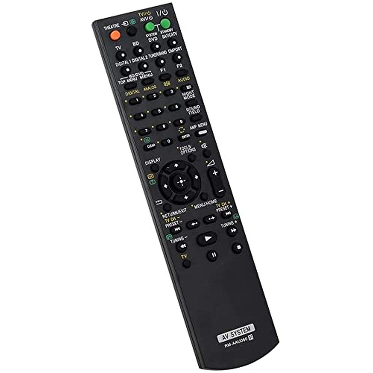 RM-AAU060 Replacement Remote for Sony RM-AAU060 RM-AAU029 AV System Receiver HT-FS3 SA-WFS3 STR-DG500 STR-DG600 STR-K1600 STR-KS360 STR-KS360S STR-V505 SA-WFS3 HT-SS360
