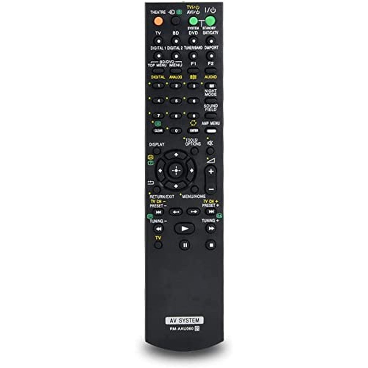 RM-AAU060 Replacement Remote for Sony RM-AAU060 RM-AAU029 AV System Receiver HT-FS3 SA-WFS3 STR-DG500 STR-DG600 STR-K1600 STR-KS360 STR-KS360S STR-V505 SA-WFS3 HT-SS360