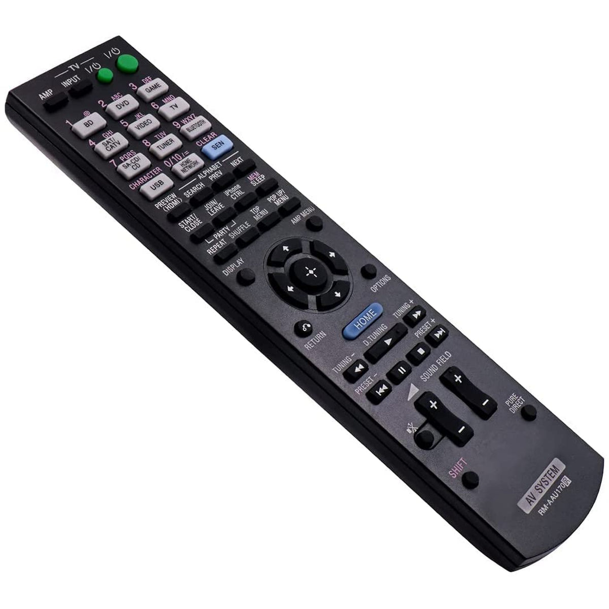 RM-AAU170 Replaced Remote Fit for Sony STRDN840 STR-DA4600ES STRDH540 STR-DH540 STR-CT550WT RM-AAU073 RM-AAU168 RMAAU169 RM-AAU120 RM-AAL008 RM-AAU154 149205111 Home Theater System
