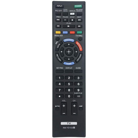 New RM-YD103 Remote Control fit for Sony LED Smart HDTV KDL32W700B KDL40W580B KDL40W590B KDL40W600B KDL42W700B KDL48W580B KDL48W590B KDL48W600B KDL50W700B with Netflix Button