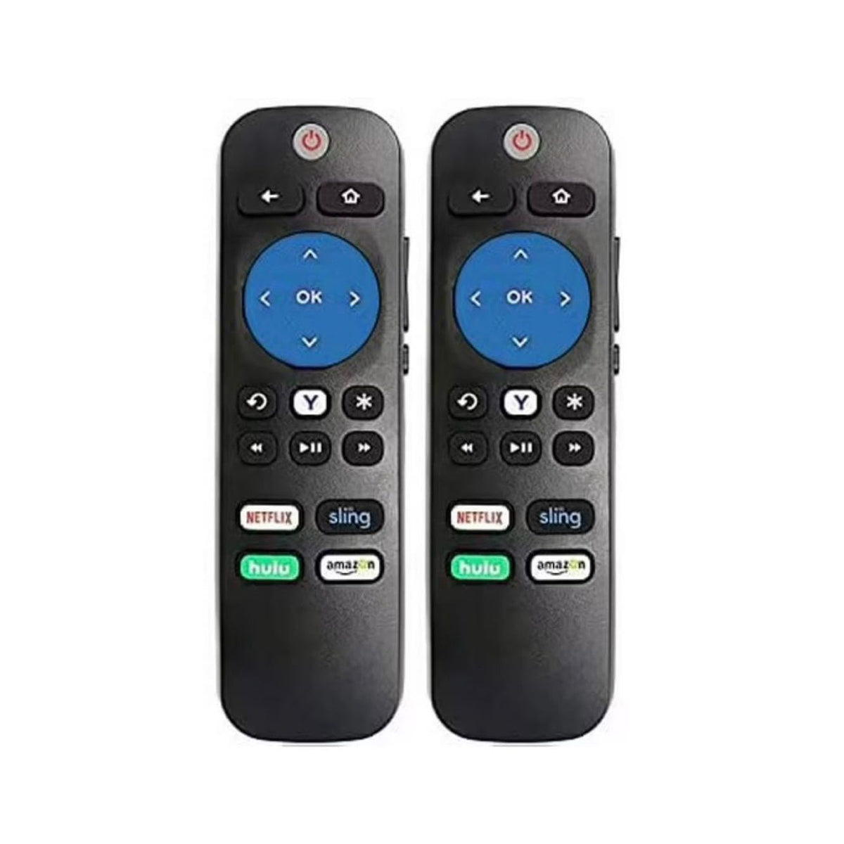 (2 Pack) Universal Replace Remote Control Compatible with TCL, Insignia, Onn, Sharp, Element, Westinghouse, Philips, JVC, RCA, Hitachi, Sanyo Roku TV Series