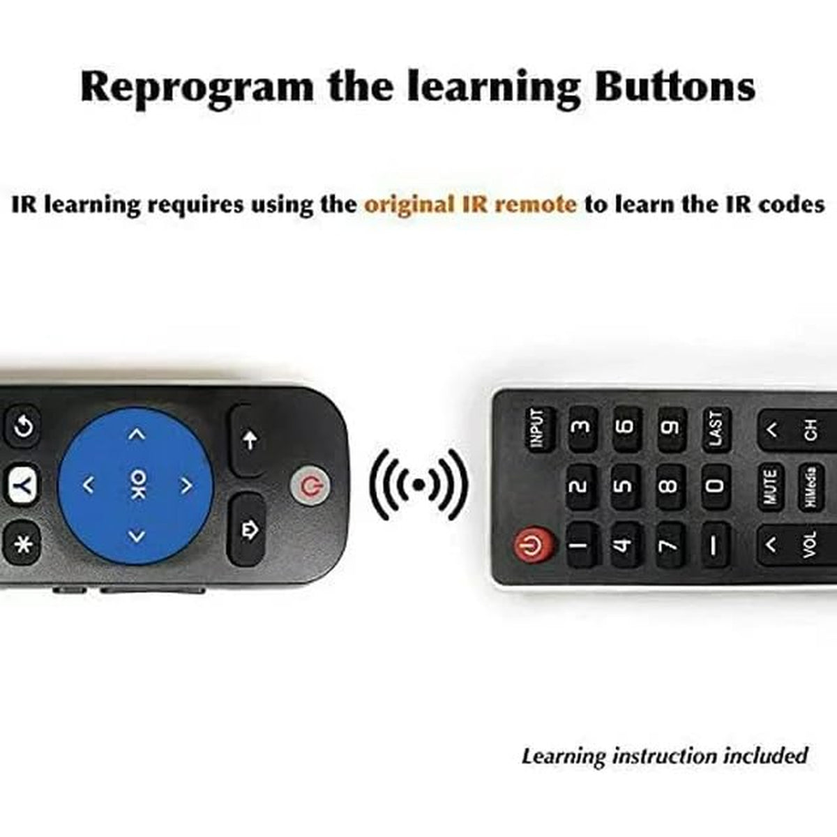 Universal Replace Remote Control Compatible with TCL, Insignia, Onn, Sharp, Element, Westinghouse, Philips, JVC, RCA, Hitachi, Sanyo Roku TV Series