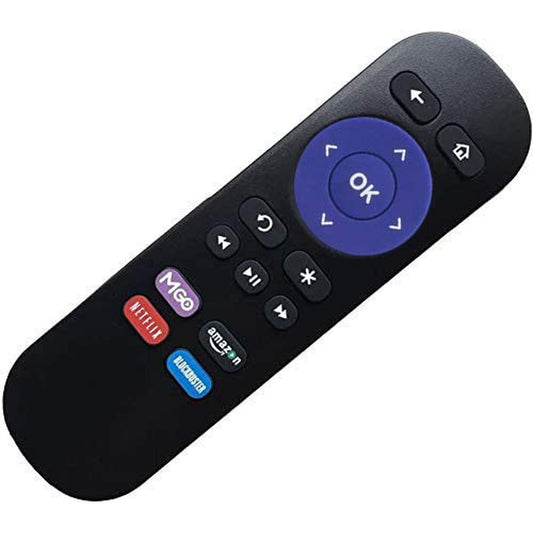 Replacement Remote Control for Roku 1, Roku 2(HD, XD, XS), Roku 3, Roku LT, HD, XD, XDS, Roku N1, Roku Express, Roku Express+,with 4 hotkeys MGO Amazon Netflix Blockbuster