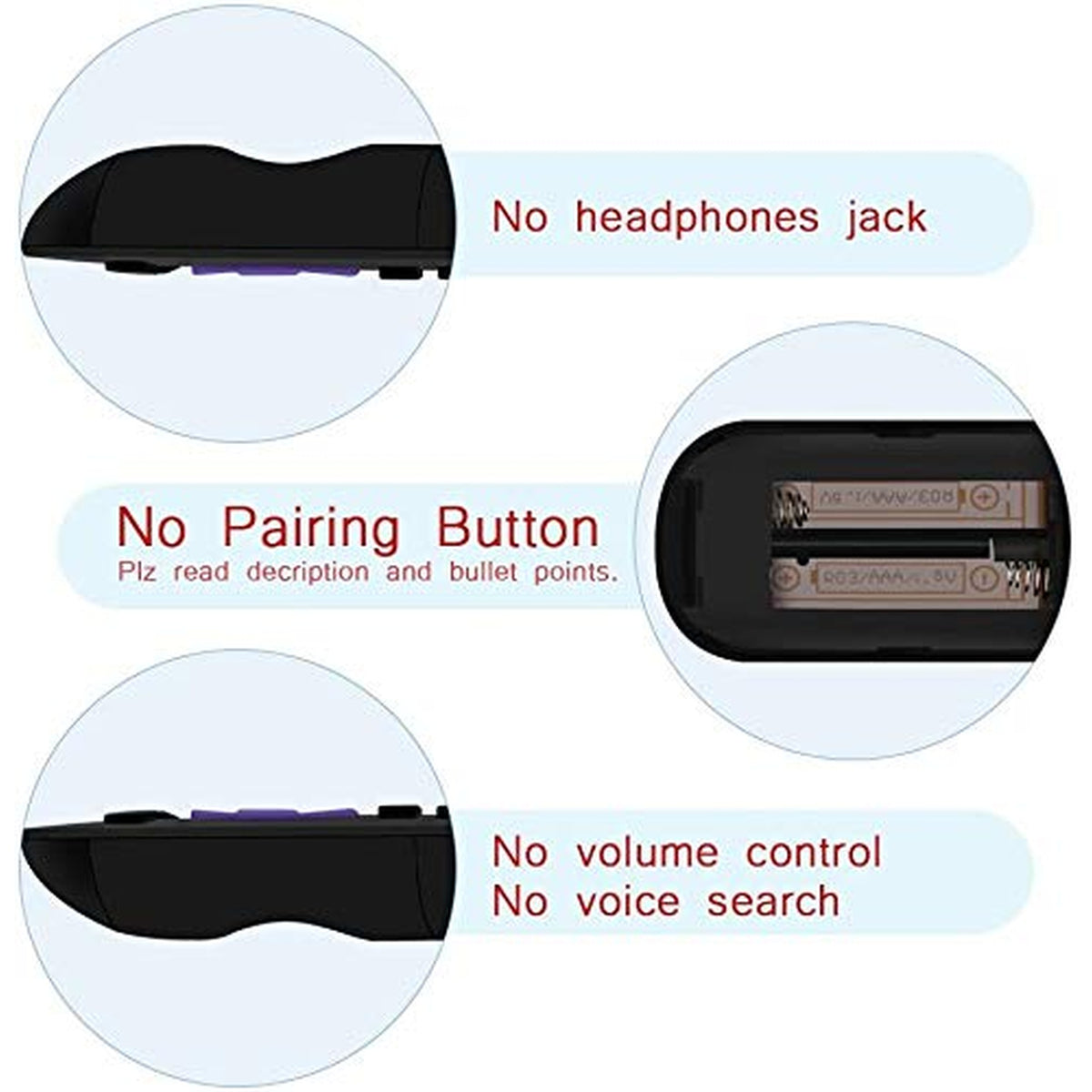 Replacement Remote Control for Roku 1, Roku 2(HD, XD, XS), Roku 3, Roku LT, HD, XD, XDS, Roku N1, Roku Express, Roku Express+,with 4 hotkeys MGO Amazon Netflix Blockbuster