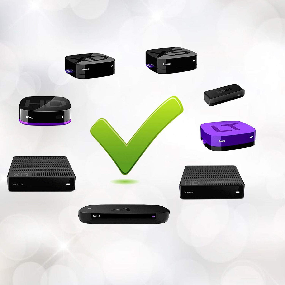 New Replaced Remote Control Fit for Roku Streaming Box, for Roku 1/2/3/4 (HD,LT,XS,XD),Do Not Work with Roku Streaming Stick, Roku TV and Roku Game