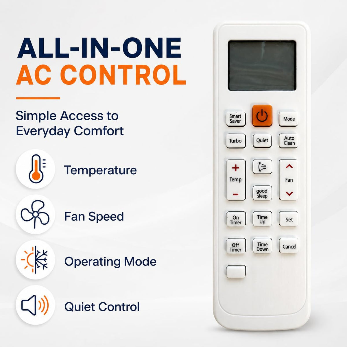DB93-11115K Replace AC Remote Compatible with Samsung Air Conditioner | DB93-11489L DB63-02827A DB93-11115U KT3X00