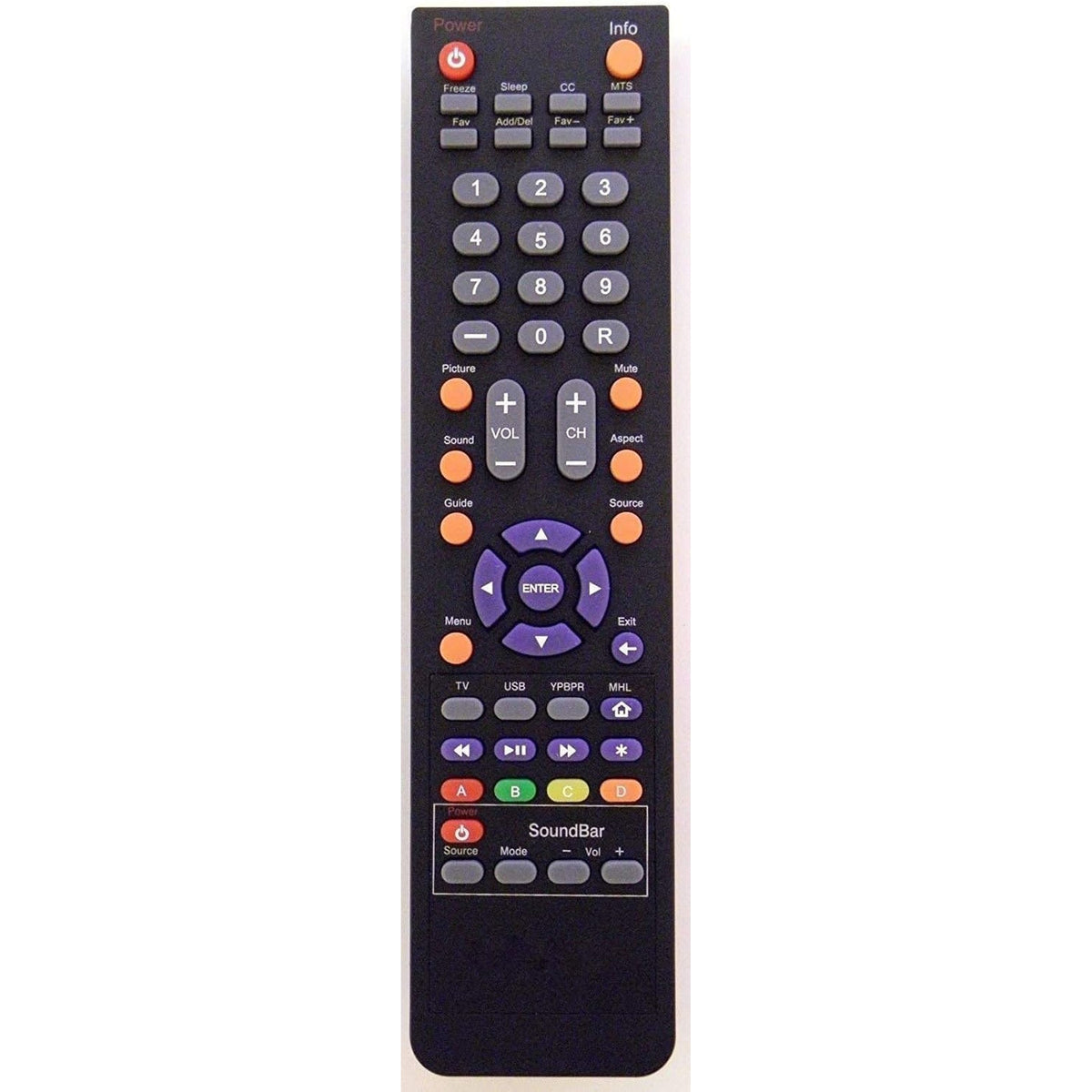 Sceptre TV DVD Soundbar Combo Remote for Sceptre TV DVD Soundbar E243BD-FHD E246