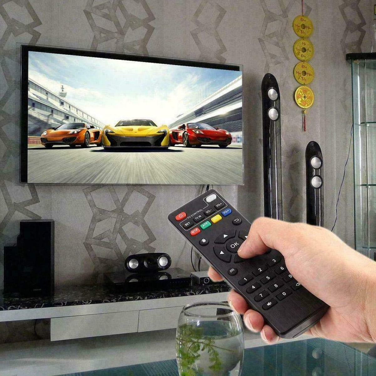 Young Replacement Remote Control Controller for Android TV Box MXQ, MXQ PRO, MXQ-4K, M8S, M8N, T95, T95M, T95N, T95X, X96, X96mini, H96, H96 Pro, Black