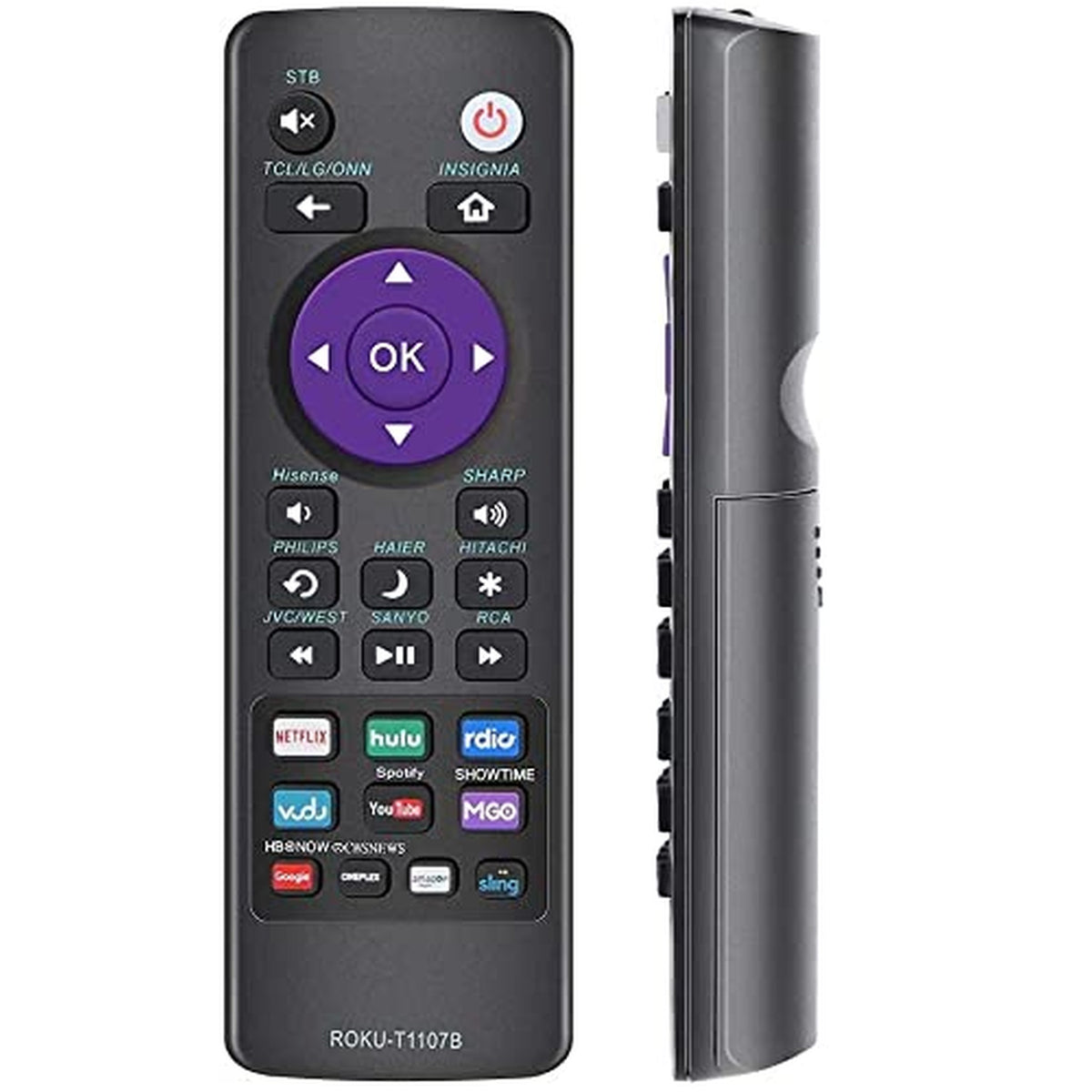 Univeral Roku Replaced Remote for All Roku Built-in Program TV(TCL, LG, ONN, Sharp, Philips, Hisense, JVC, RCA, Sanyo, Haier, Insignia, Hitachi) and ROKU Streaming Player Boxes, NOT for ROKU Stick