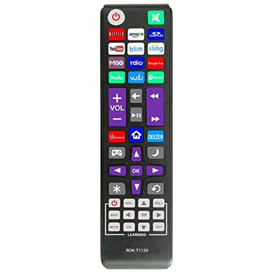 New Universal Remote for Roku TV (JVC/RCA/Philips/Element/LG/TCL and More), Box/Player/Express, Bose Wave I/II/III/IV and Apple 1/2/3 Generations [NOT for Roku Stick]