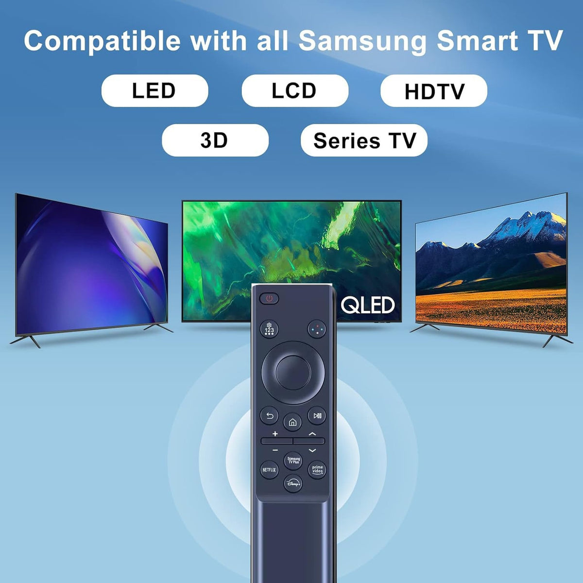 (Upgrade) Besia Universal Remote Control BN59-01388A for All Samsung Smart QLED NEO LED Smart TVs (Pack of 2)
