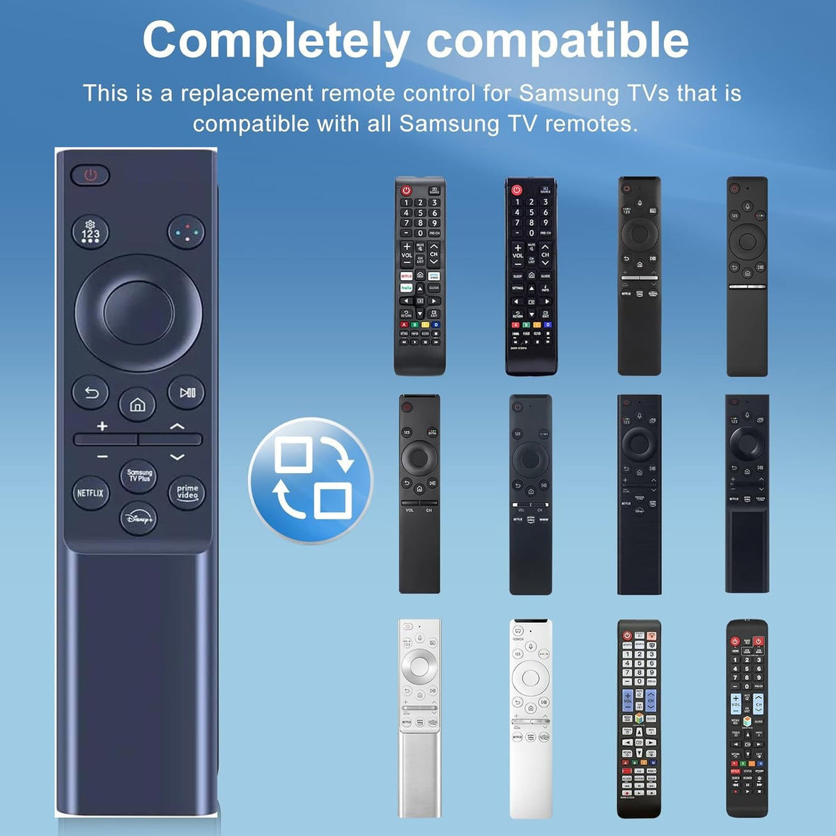 (Upgrade) Besia Universal Remote Control BN59-01388A for All Samsung Smart QLED NEO LED Smart TVs (Pack of 2)