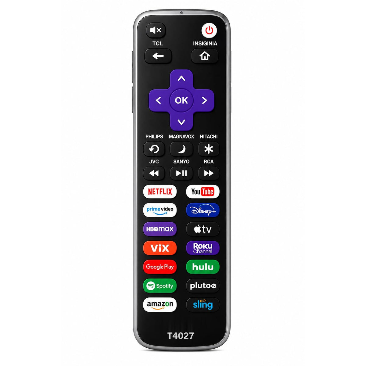 Universal Remote Control T4027 fit for All Roku TV and Roku Box （Not for Roku Stick）