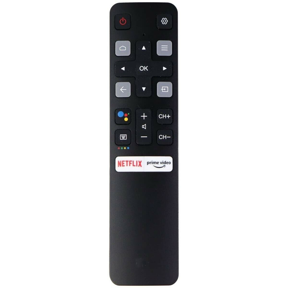 New RC802V Replacement Remote Compatible with TCL Android TV with Prime Video, Netflix Hotkeys Without Voice Function