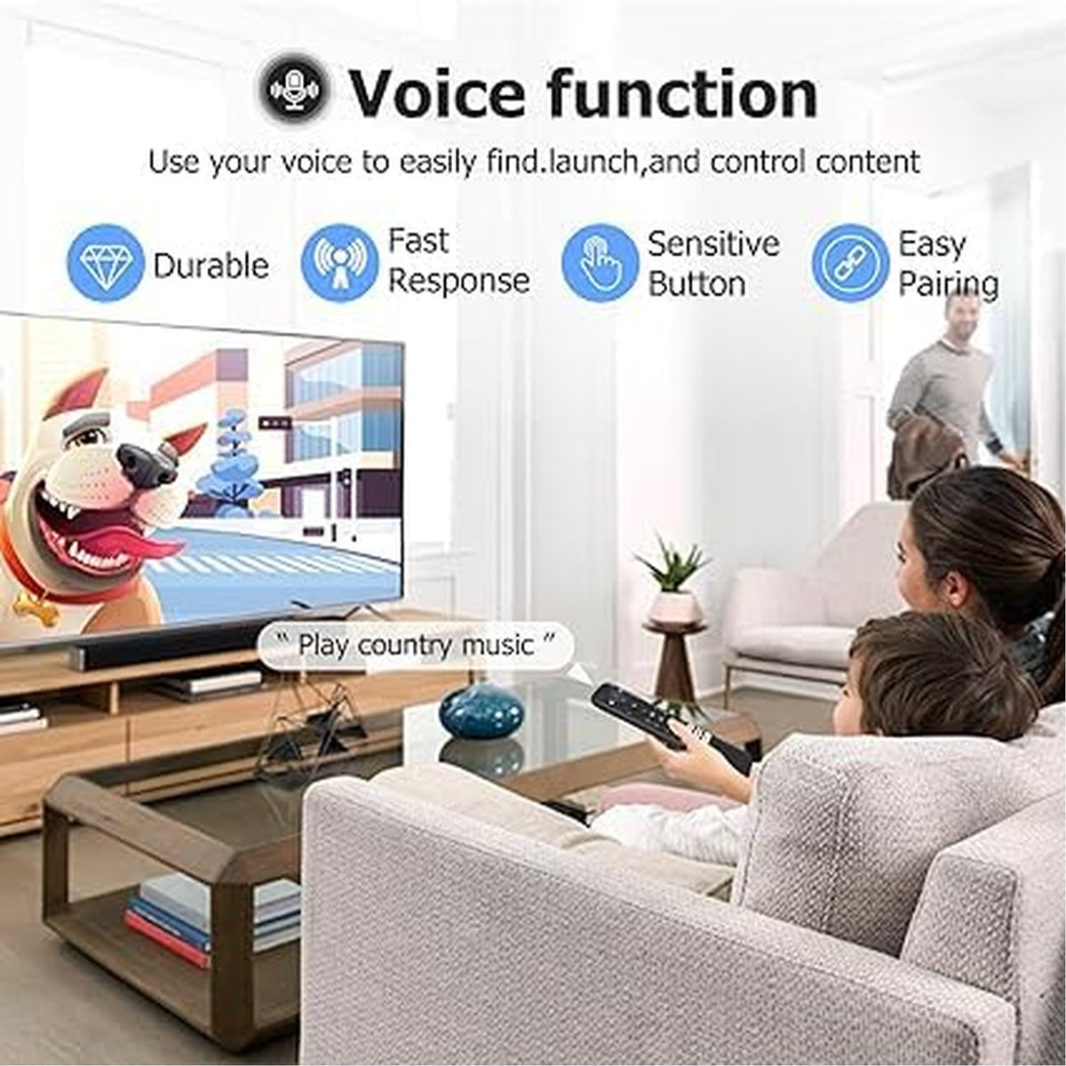 OEM New Remote for TCL-Google-TV-Remote Compatible with TCL Q6/Q7/QM8/S3/S4 Series(with Voice Function)