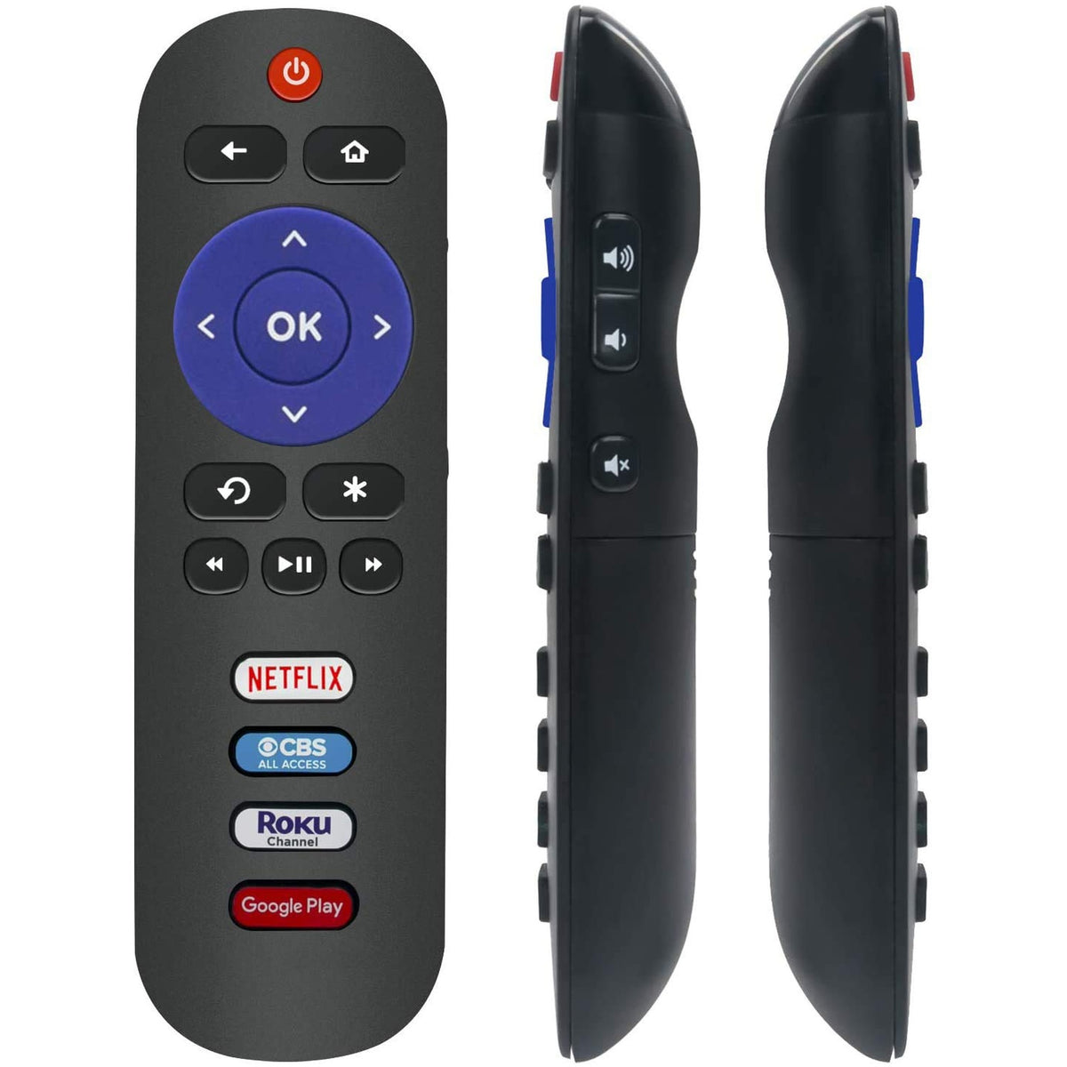Young New TRC280J Remote fit for TCL ROKU TV 40FS3750 40FS3800 40FS3850 48FS3700 48FS3750 50FS3800 50FS3850 55FS3700 55FS3750 with 4 Netflix, CBS All Access, Roku Channel, Google Play App Keys