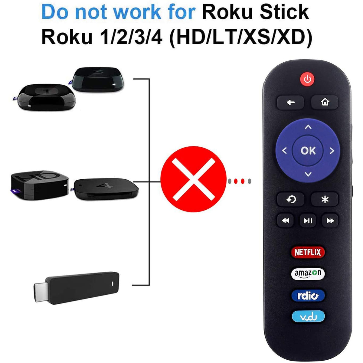 New Remote Control RC280 fit for TCL Roku TV with Netflix Amazon Rdio Vudu 48FS3700 48FS3750 48FS4610R 49FP110 49S305 49S405 50FS3750 50FS3800 50FS3850 50UP120 50UP130 55FS3700 55FS3750