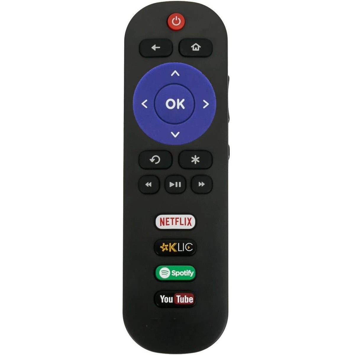 New RC280 IR Remote Control fit for TCL ROKU TV Smart HDTV w Netflix KLIC Spotify YouTube Shortcut App Key 32S3800 32S3850P 28S3750 40FS3800 48FS3700 50UP120 55FS3700 55US5800 65US5800