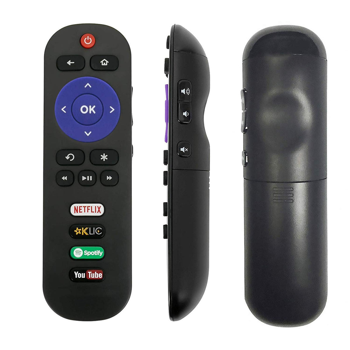 New RC280 IR Remote Control fit for TCL ROKU TV Smart HDTV w Netflix KLIC Spotify YouTube Shortcut App Key 32S3800 32S3850P 28S3750 40FS3800 48FS3700 50UP120 55FS3700 55US5800 65US5800