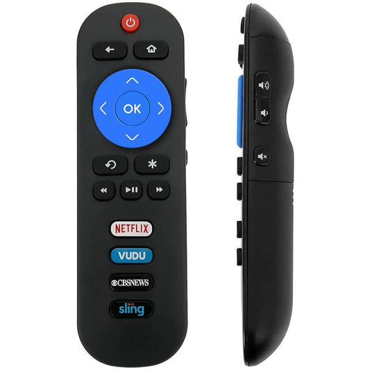 New Young RC280 Remote Control Compatible with TCL ROKU Smart TV 43S423 50S423 55S423 65S423 75S423 55S401 65S401 50S421 55S421 65S421 43S403 49S403 with 4 Short App Keys Netflix Vudu CBSNEWS Sling