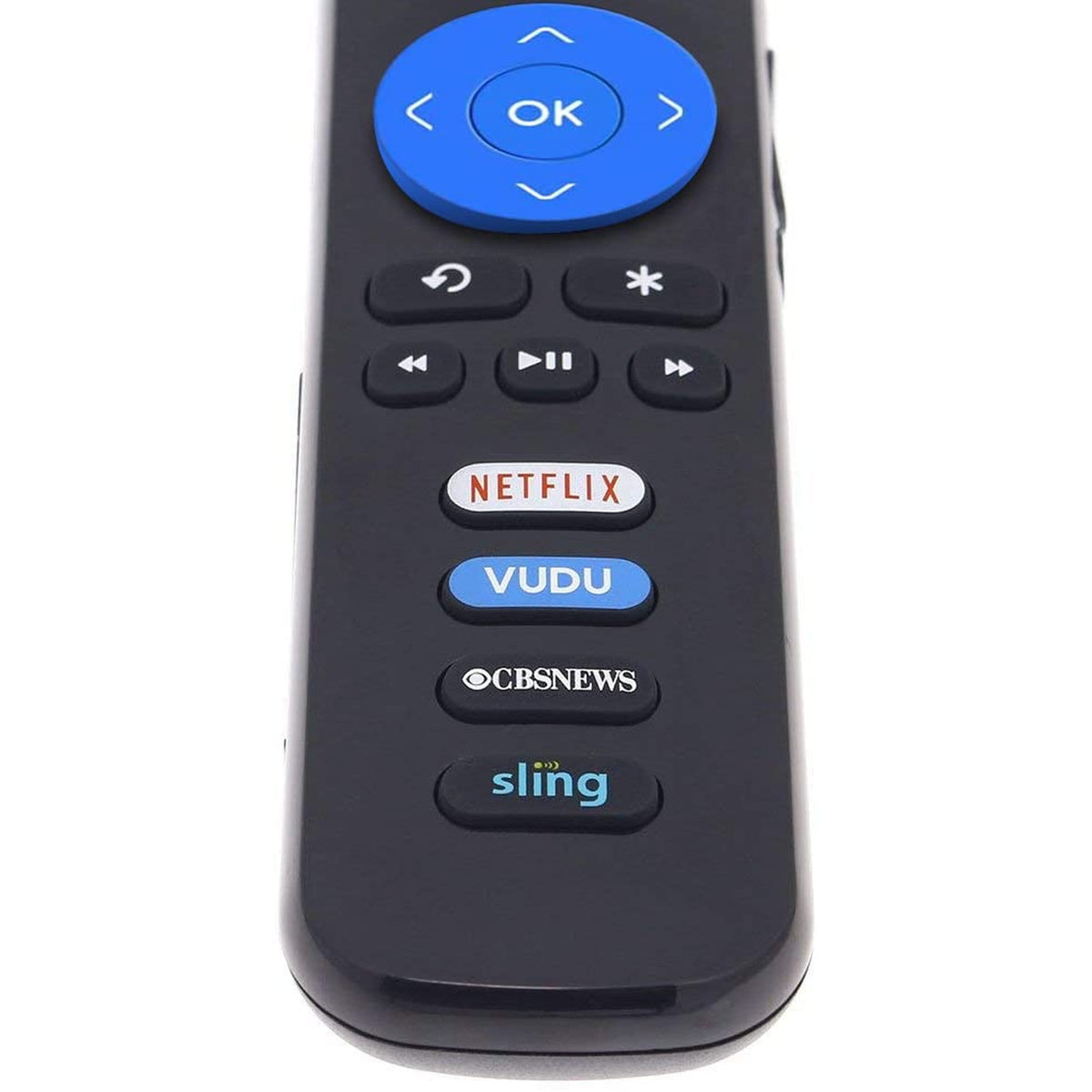 New Young RC280 Remote Control Compatible with TCL ROKU Smart TV 43S423 50S423 55S423 65S423 75S423 55S401 65S401 50S421 55S421 65S421 43S403 49S403 with 4 Short App Keys Netflix Vudu CBSNEWS Sling