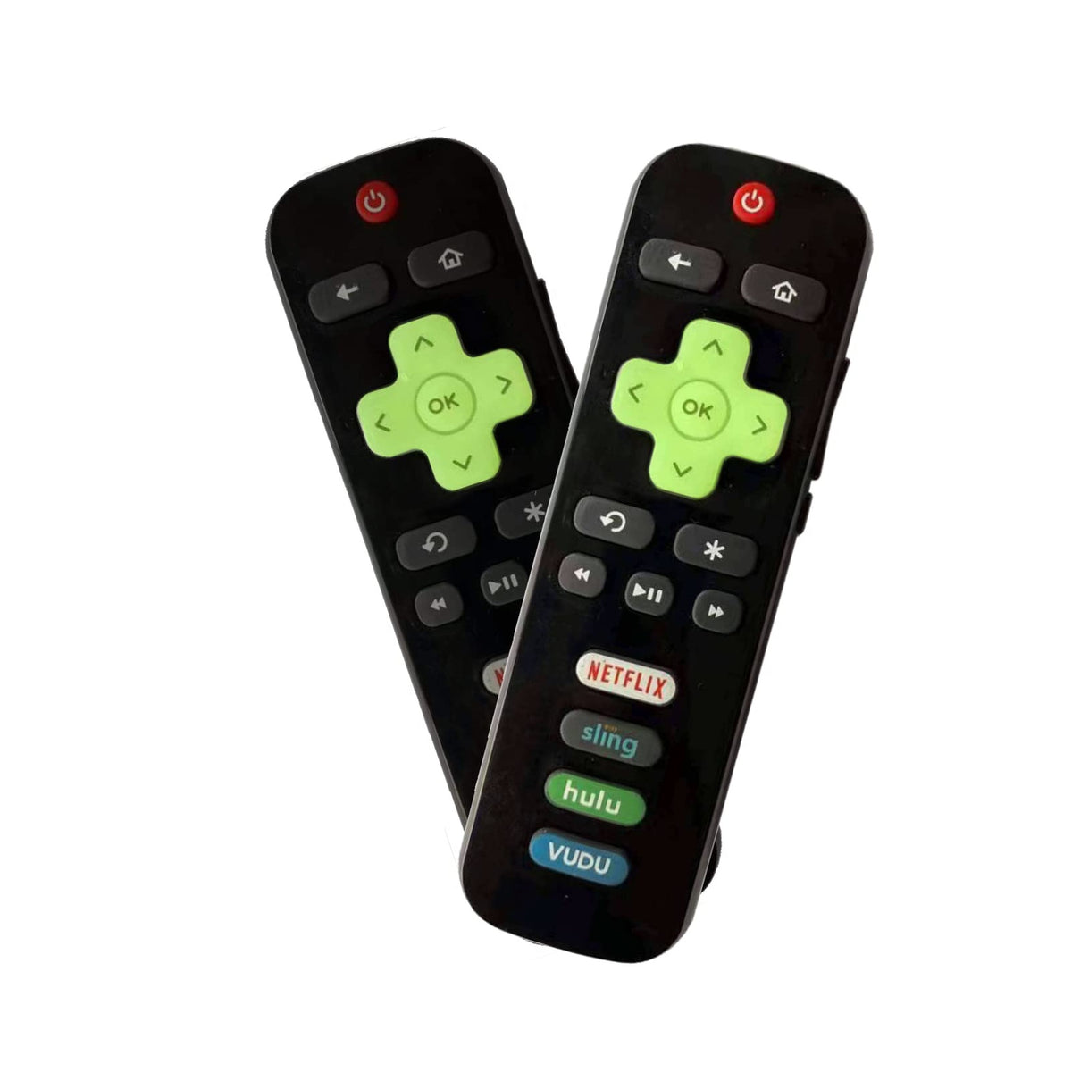 (Pack of 2) Replacement Universal Roku TV Remotes [Glow in The Dark], Compatible ONLY with Roku TV Model: TCL/Hisense/Onn/Sharp/Element/Westinghouse/and Philips Roku TV (Not for Roku Stick and Box)