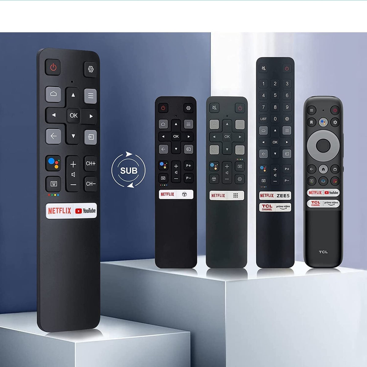 BESIA New Bluetooth Remote RC802V FNR1 fit for TCL TV 40S334 50S434 55S434 75S434 40S330 70S430 32S334 55S435 50S435 43S43432S6500A 65P8S 65P8 55P8S 49S6800FS 49S6800 32S6500S 32S6800S 32S6510S 32A325