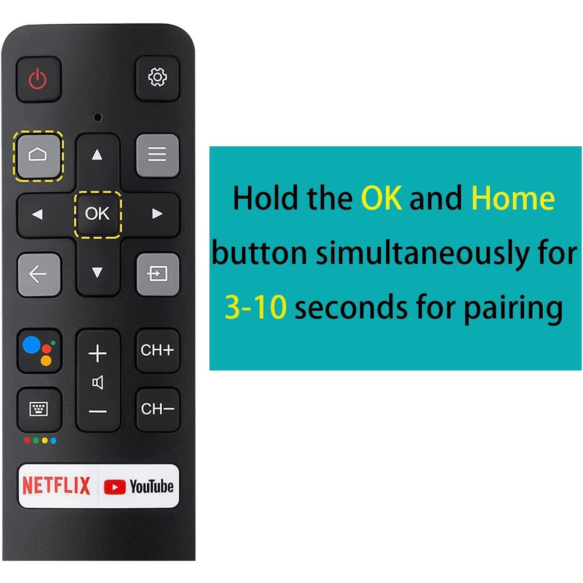 BESIA New Bluetooth Remote RC802V FNR1 fit for TCL TV 40S334 50S434 55S434 75S434 40S330 70S430 32S334 55S435 50S435 43S43432S6500A 65P8S 65P8 55P8S 49S6800FS 49S6800 32S6500S 32S6800S 32S6510S 32A325