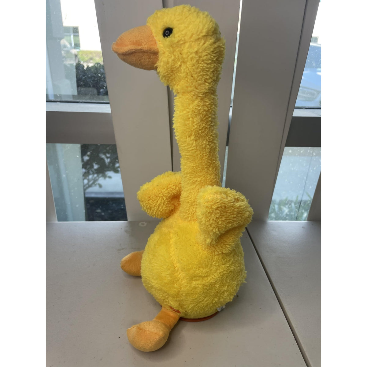 Besia Dancing Animal Mimicking Toy,Talking Repeat Singing Sunny Animal Toy 120 Pcs Songs for Baby 15S Record Your Sound Sing+Dancing+Recording+LED (Talking Yellow Duck)
